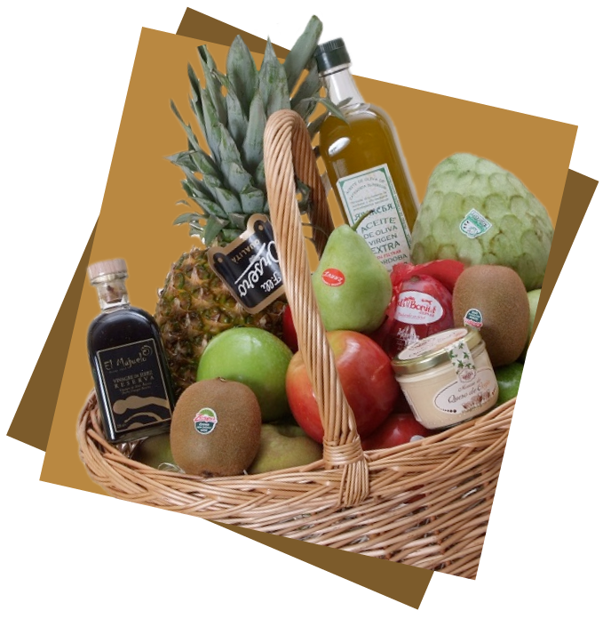 Cesta de fruta para regalar a domicilio en Madrid