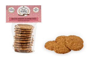 Galletas crujientes de avena y coco