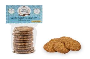 Galletas crujientes de avena y coco sin azúcares añadidos